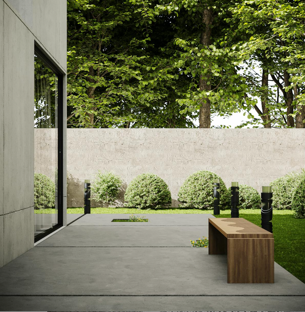 Modern concrete patio contractor work in Renton WA